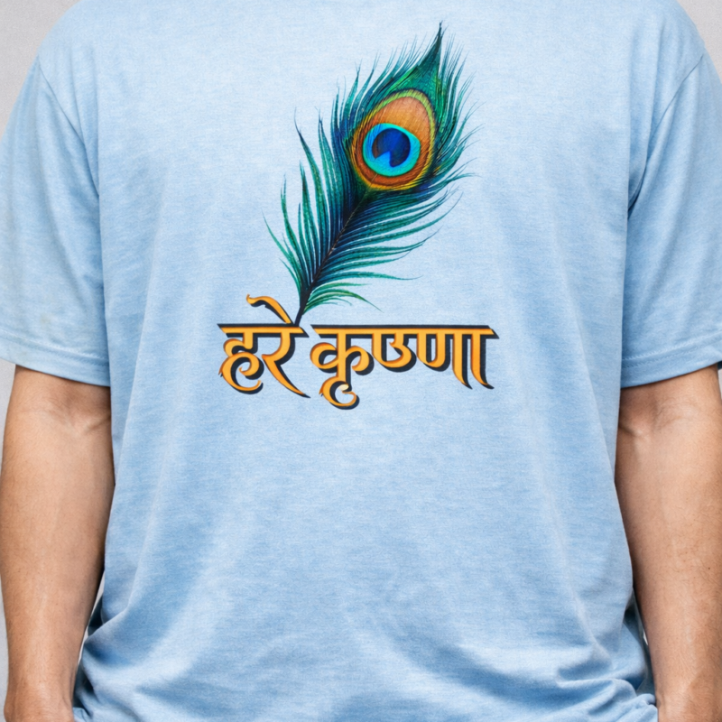 Hare Krishna Peacock Feather T-Shirt
