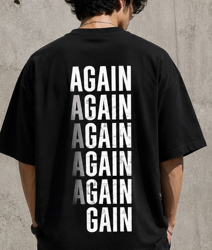 Again Again Oversized Back Print T-Shirt
