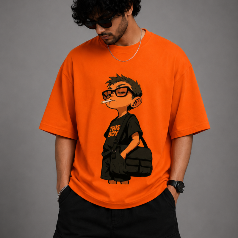 This Boy Cartoon Oversized T-Shirt