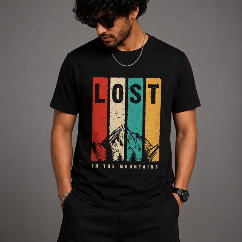 Lost in the Mountains Graphic T-Shirt