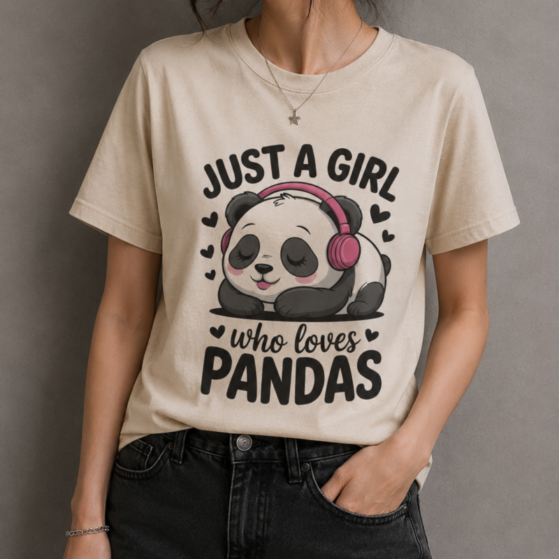 Just A Girl Who Loves Pandas Women's Graphic T-Shirt