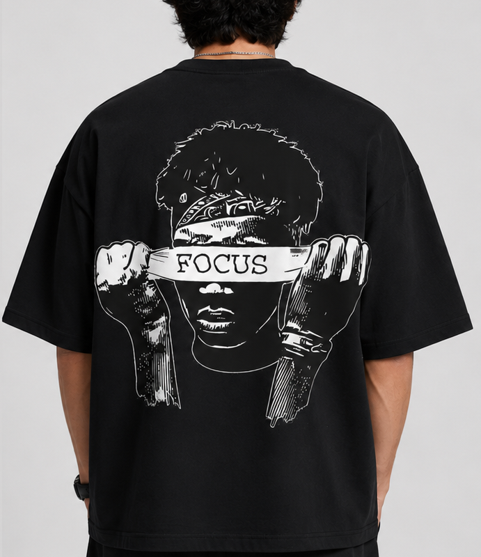 Focus Oversized Back Print T-Shirt