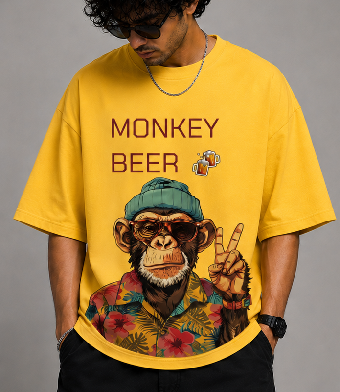 Monkey Beer Oversized T-Shirt